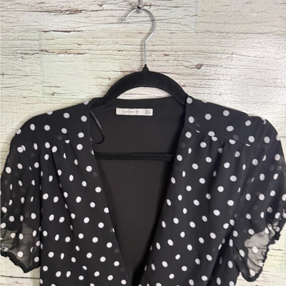 Cooper St Black and White Polka Dot Dress wrap 10 - Picture 3 of 7